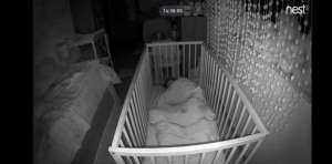 podgląd obrazu z kamery w pokoju dziecka noc