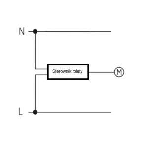 Uproszczony schemat sterowania roleta dwuprzewodową Velux