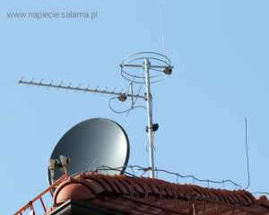 Maszt antenowy poza strefą ochronną LPS