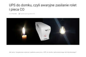 Jaki UPS do systemu przeciwzalaniowego?