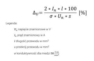 Obliczanie spadków napięć w obwodach prądu stałego.