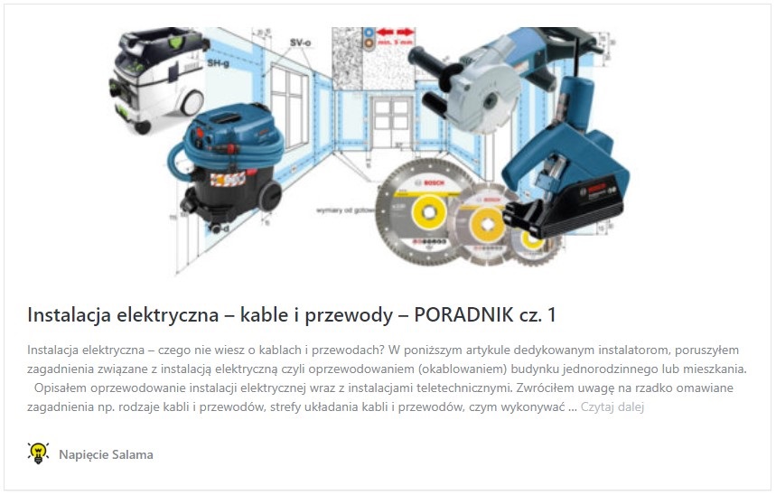 Instalacja elektryczna – kable i przewody – PORADNIK cz. 1