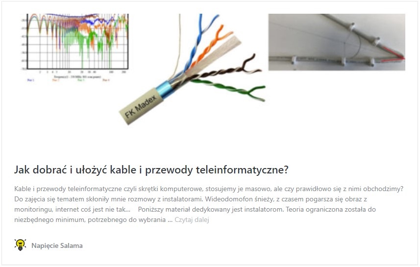 Jak dobrać i ułożyć kable i przewody teleinformatyczne?