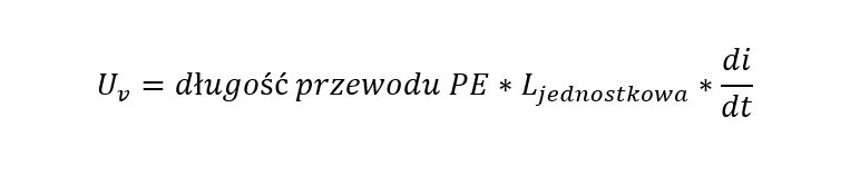 Obliczanie spadków napięć na odcinku przewodu - wzór