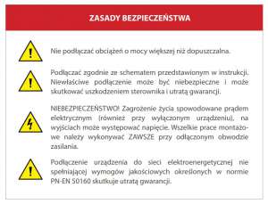 Instrukcja obsługi Blebox - zasady bezpieczeństwa