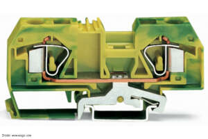 Wago złączka szynowa 2-przewodowa PE 16mm2 żółto-zielona 283-907