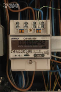 Licznik OR-WE-516 z podłączoną magistralą RS-485