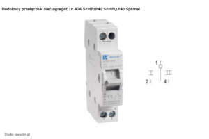 Przełącznik sieć-agregat PMP1P40 SPMP\1P40 Spamel do doprowadzenia zasilania do gniazdka