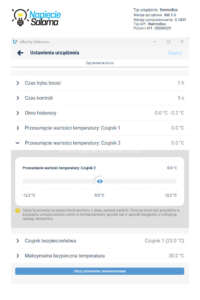 Czujnik bezpieczeństwa - korekta temperatury mierzonej w stosunku do wyświetlanej