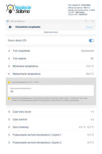 Termostat Blebox umożliwia ustawienie maksymalnej temperatury pracy