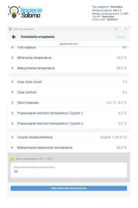 Termostat thermoBox - ustawienie maksymalnej bezpiecznej temperatury