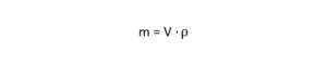 Rozwiniecie wzoru m=V*p 