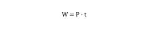 Wzór na pracę prądu elektrycznego W=P*t