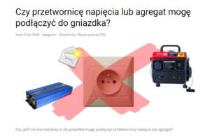 Czy stacja zasilania może oddawać napięcie do gniazdka?