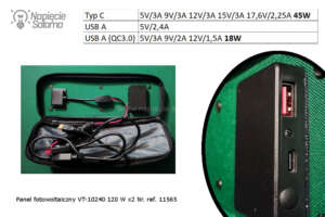 Gniazda USB w panelach VT-10240 Nr. ref. 11565 VT-10160 Nr. ref. 11566 V-TAC