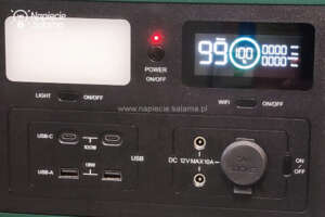 Panel czołowy w mobilnej stacji zasilania VT-1001N V-TAC 