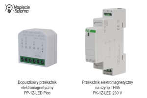 Przekaźniki instalacyjne elektromagnetyczne – dopuszkowy oraz modułowy na szynę TH35, porównanie wykonania