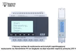 Sterownik FLC i licznik LE-01MR v2 w systemie ochrony falownika PV przed wysokim napięciem Sterownik FLC18-ETH i licznik energii LE-01MR v2 w układzie automatyki ograniczającej napięcie w instalacji PV