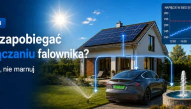 Wyłączanie falownika przy 253V i wykorzystanie nadwyżek energii z fotowoltaiki do ładowania samochodu, nawadniania ogrodu i zasilania fontanny