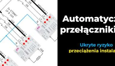 Automatyczne przełączniki faz EPF, schemat pokazujący problem przeciążenia żyły neutralnej po przełączeniu odbiorników na jedną fazę