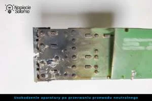 Uszkodzenie elektroniki aparatu modułowego spowodowane upalonym zerem i pojawieniem się nadmiernego napięcia w instalacji