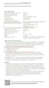 Rys 4 Dane techniczne Rys 4 Dane techniczne przycisk nożny Wi-Fi PNW-01 Supla Zamel