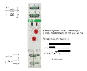 PCG-417 F&F przełącznik gwiazda-trójkąt PCG-417 F&F schemat połączeń programy gwiazda-trójkąt