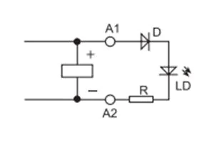Finder schemat modułu Moduł zielonej diody LED