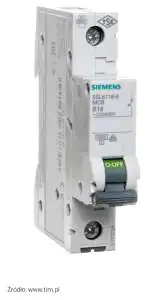 Wyłącznik nadprądowy 5SL Siemens Wyłącznik nadprądowy Siemens 1P B 16A