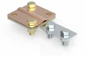 Złącze kontrolne 2-otworowe 90400106 do połączeń miedzianego lub miedziowanego drutu z bednarką OC