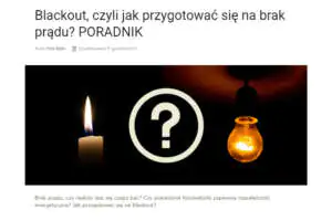 Blackout, czyli jak przygotować się na brak prądu? PORADNIK Ogrzewanie elektryczne - jak przygotować dom na brak prądu? Poradnik