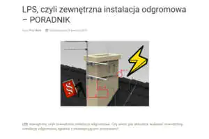 LPS, czyli zewnętrzna instalacja odgromowa – PORADNIK Jak zrobić instalacje odgromową? Instalacja odgromowa