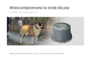 Podgrzewana miska na wodę dla psa