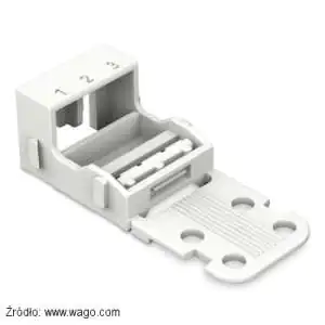 Adapter 221-503 do montażu szybkozłączek 221-413 Do montażu szybkozłączek Wago 221-413 można użyć adaptera 221-503