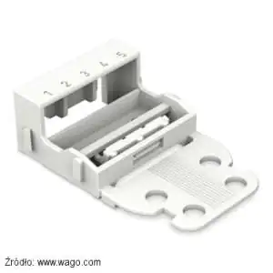 Adapter montażowy 221-505 do montażu szybkozłączek 221-415 Do montażu szybkozłączek Wago nr. 221-415 można użyć adaptera 221-505