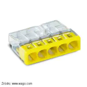Szybkozłączka Wago nr. 2273-205 zakres 0,5 - 2,5 mm2 Wago szybkozłączka 2273-205