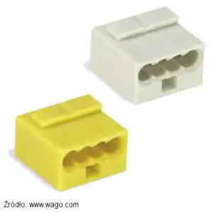 Wago szybkozłączka serii Mikro 243-304 i 243-504 Szybkozłączka Wago 243-304 jasnoszara i 243-504 żółta