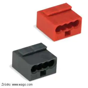 Wago szybkozłączka Mikro 2243-804 i 2243-204 Szybkozłączka Wago nr. 243-804 czerwona i 243-204 szara