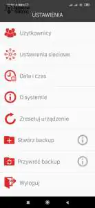 Sekcja ustawienia w aplikacji Exta Life Zamel Szczegóły sekcji ustawienia w aplikacji Exta Life