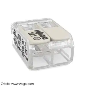 Wago szybkozłączka uniwersalna 221-482 do stref EX zakres 0,14 - 4 mm2 Szybkozłączka uniwersalna Wago do stref EX nr. 221-482