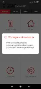 Exta Life komunikat o aktualizacji oprogramowania Exta Life komunikuje konieczność aktualizacji oprogramowania