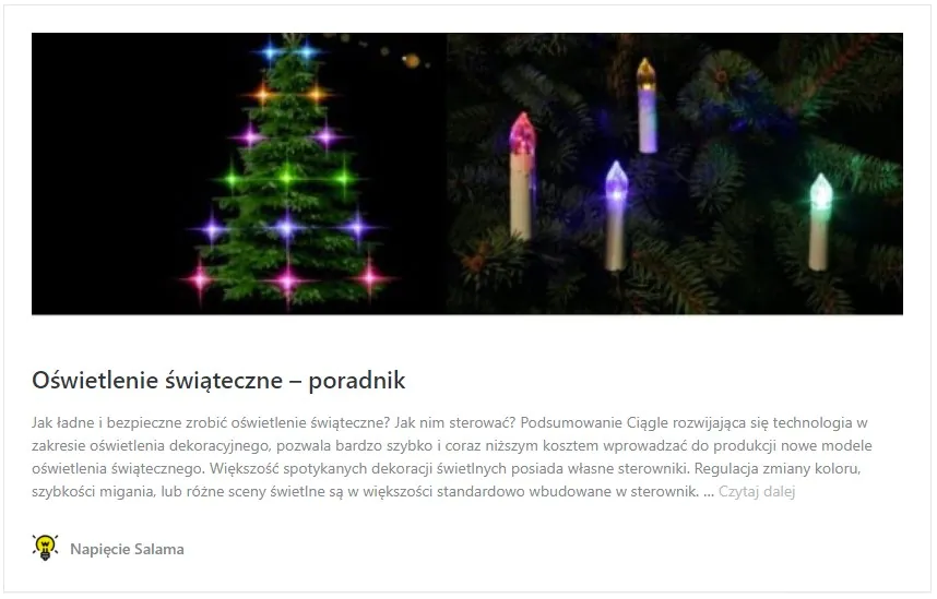 Jak ładne i bezpieczne zrobić oświetlenie świąteczne? Jak nim sterować?