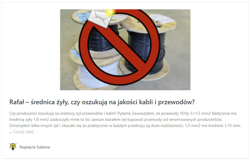 Rafał – średnica żyły, czy oszukują na jakości kabli i przewodów? Rafał – średnica żyły, czy oszukują na jakości kabli i przewodów?
