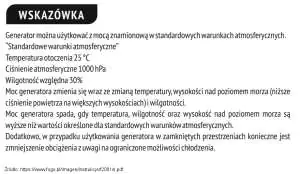 Wskazówka odnośnie agregatu Fogo Agregat do podkaszarki