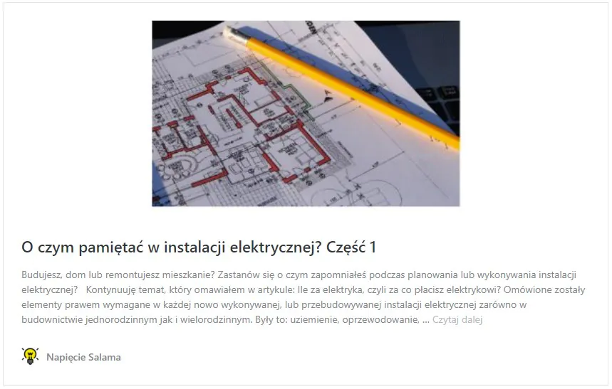 O czym pamiętać w instalacji elektrycznej? Część 1 Projekt instalacji LPS należy wykonać kompleksowo
