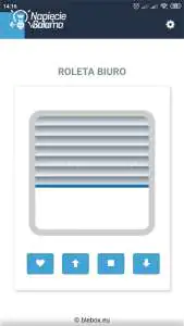 Blebox, widok w aplikacji wBox - ustawienia Sterownik roletowy Wi-Fi Bilebox