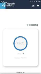 Blebox, widok w aplikacji wBox - ustawienia Czujnik temperatury Wi-Fi Blebox