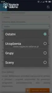 Blebox, widok w aplikacji wBox - ustawienia Bezprzewodowy system inteligentnego domu po Wi-Fi Blebox