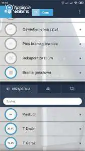 Blebox, widok w aplikacji wBox - sterowanie Bezprzewodowy system inteligentnego domu po Wi-Fi Blebox