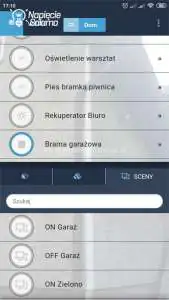 Blebox, widok w aplikacji wBox - sterowanie Bezprzewodowy system inteligentnego domu po Wi-Fi Blebox